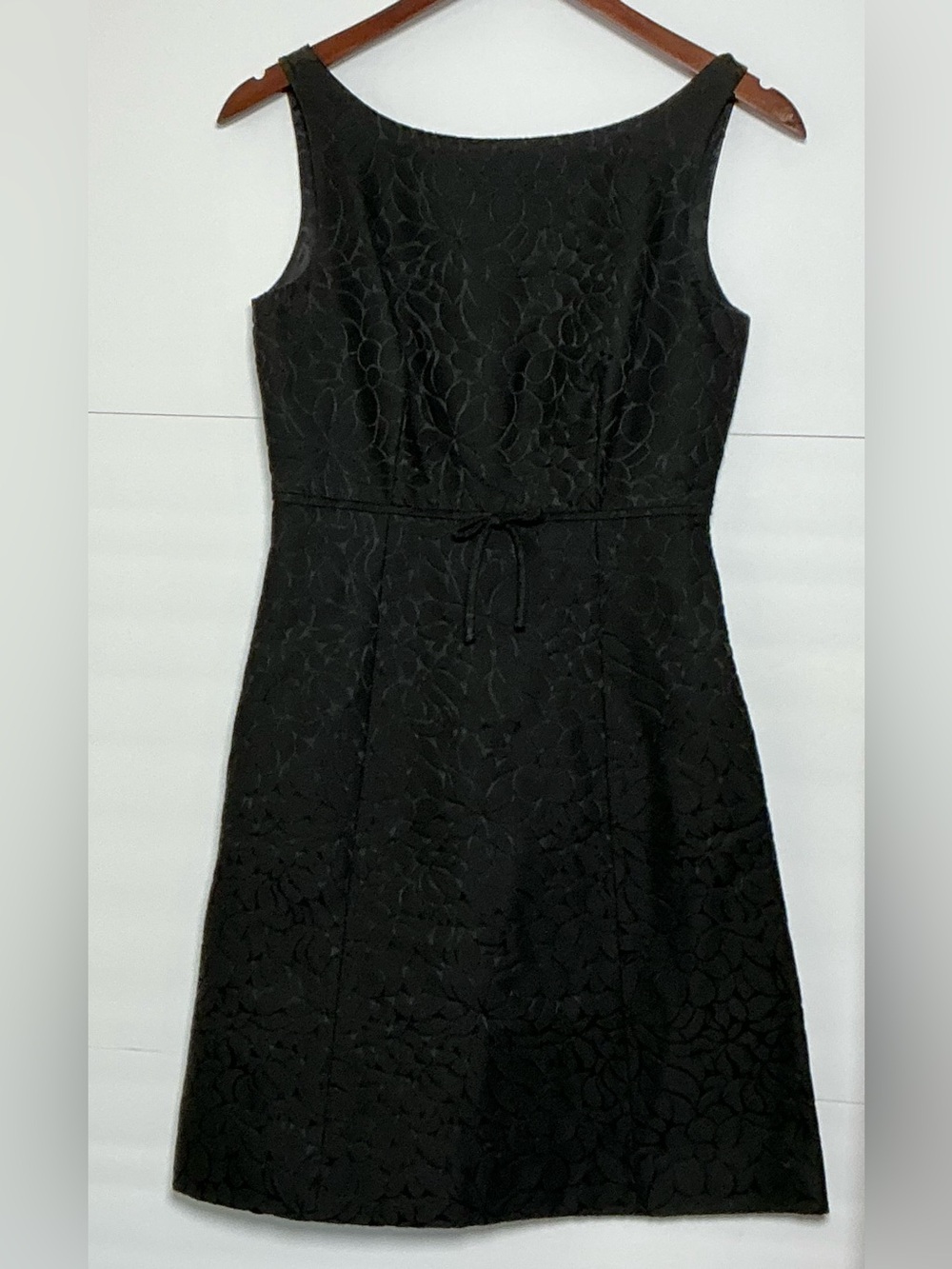 J.Crew Black Silk Blend Floral Jacquard Fit & Flare Dress Size 2
